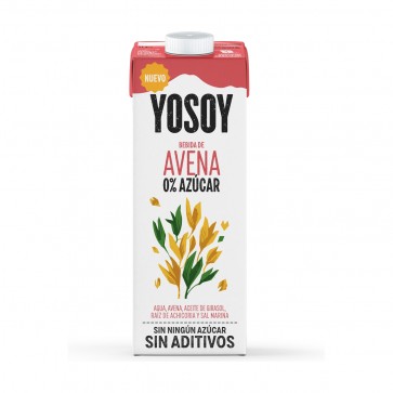 Bebida de Avena 0% azúcar YOSOY 1L PACK 6 UD