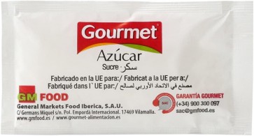 Azúcar Blanco Sobres, caja 1200 ud x 8g marca blanca Gourmet