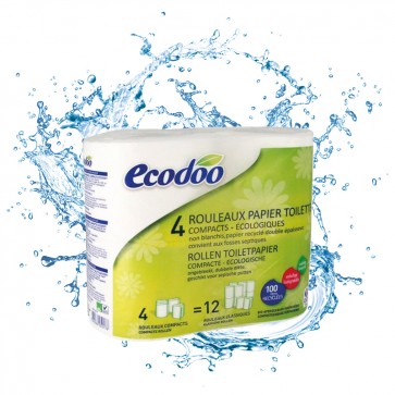 Papel Higienico Compacto 100% 4 Uds Ecodoo